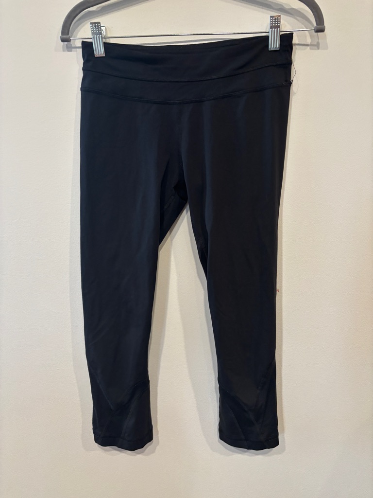 Lululemon Fast And Free Black High-Waist Cropped Athletic Leggings - Women’s 6